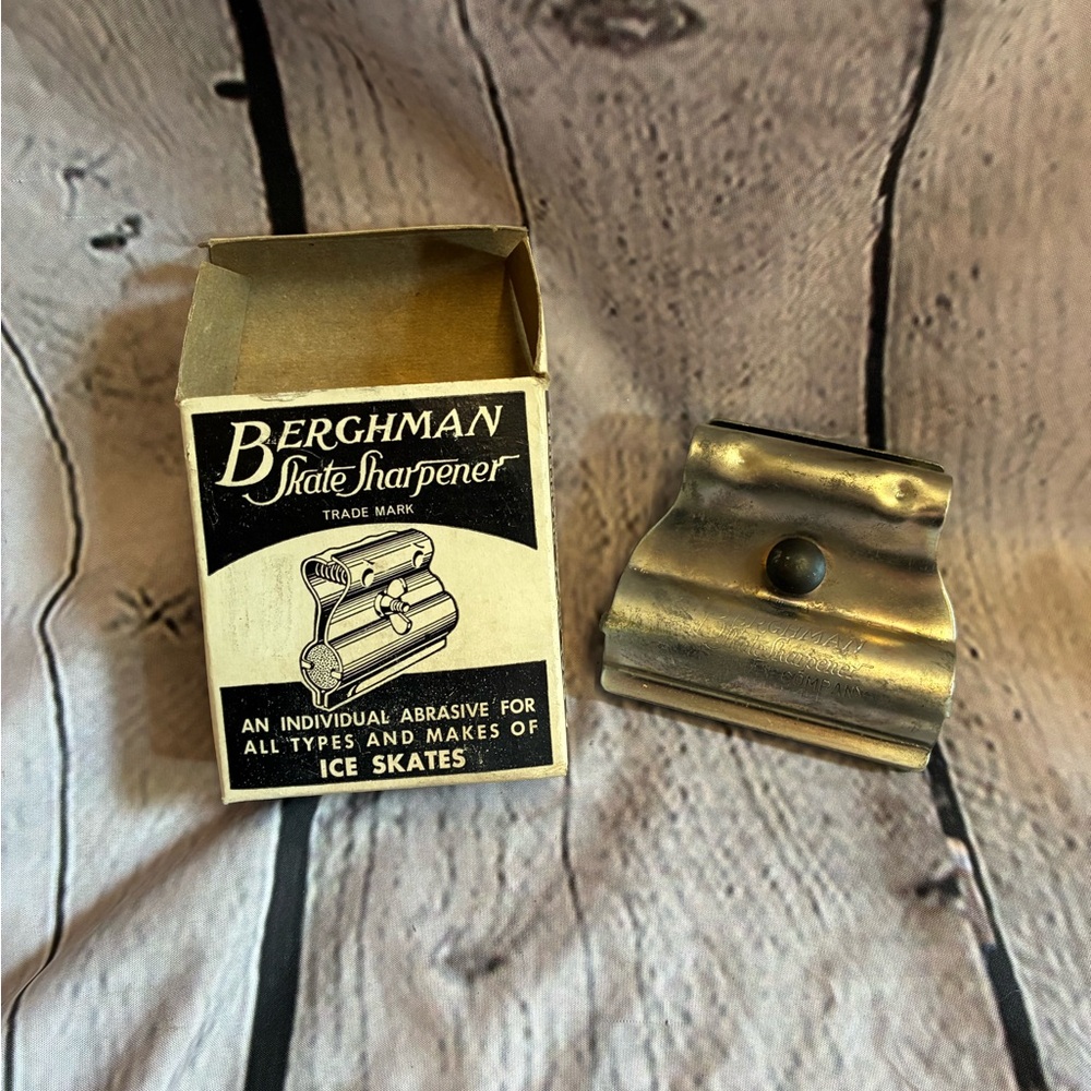 5/$20‎ Vintage Berghman Ice Skate Sharpener In Original Box
